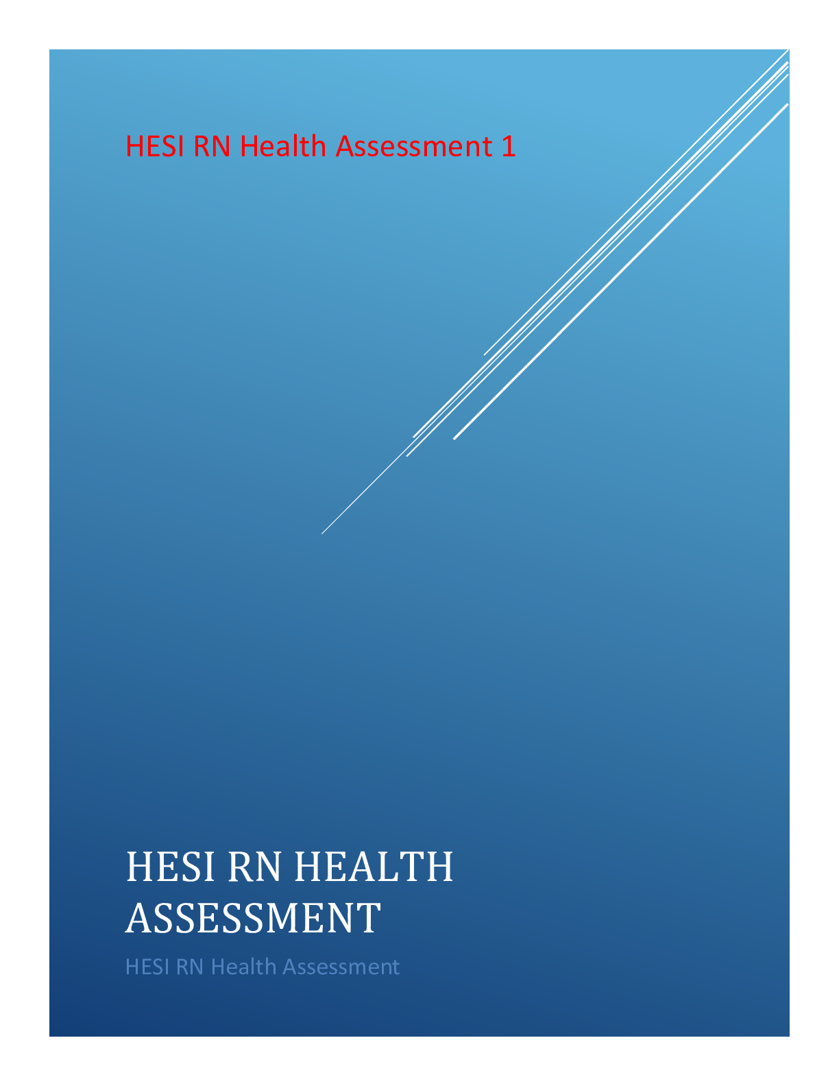 Preview image for HESI RN Health Assessment V1